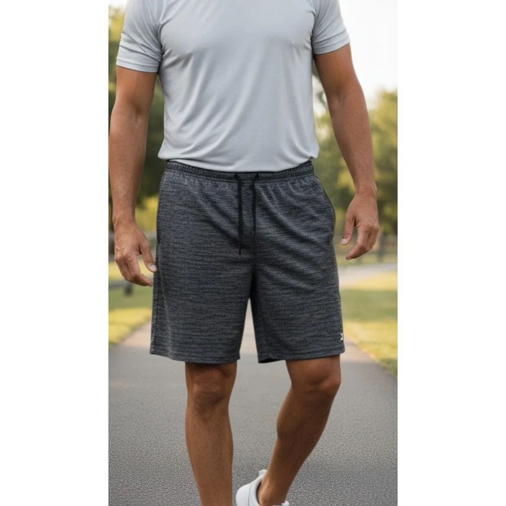 Xersion Mens 4XL NWT Training Shorts Black Heather Everair Quick-Dri Athletic